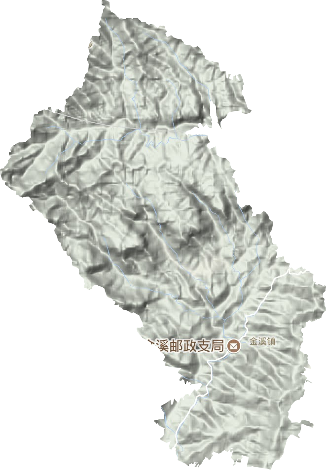 金溪镇地形地图
