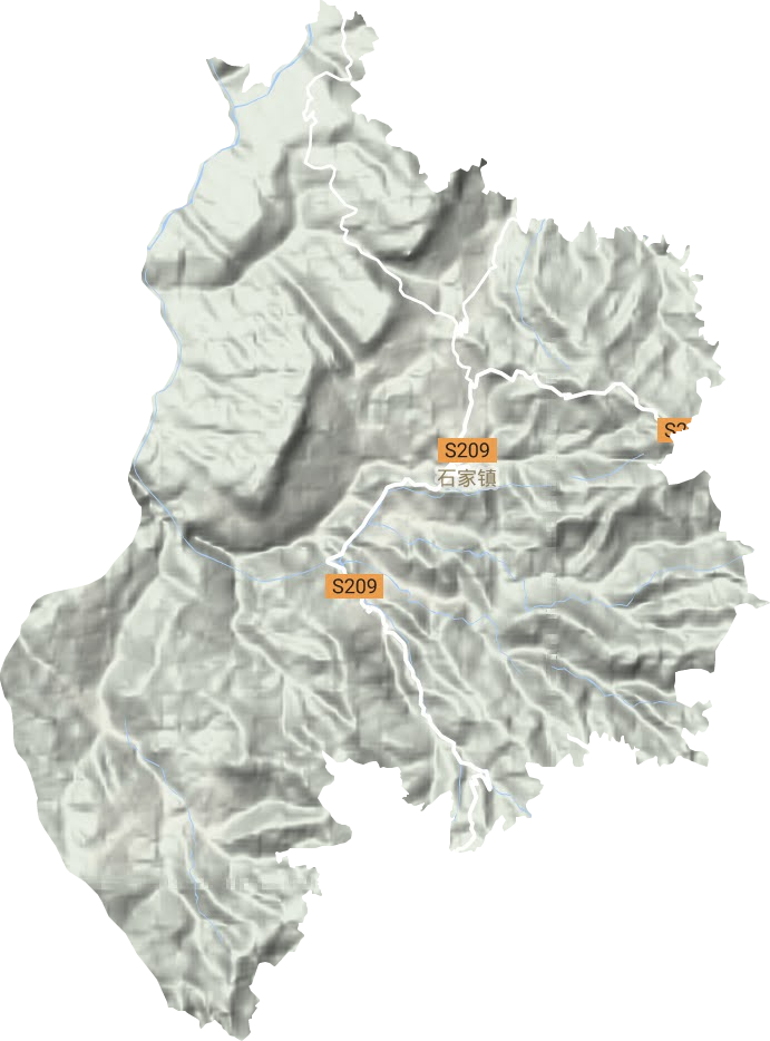 石家镇地形地图