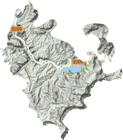 小南海镇地形地图