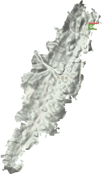 水田乡地形地图