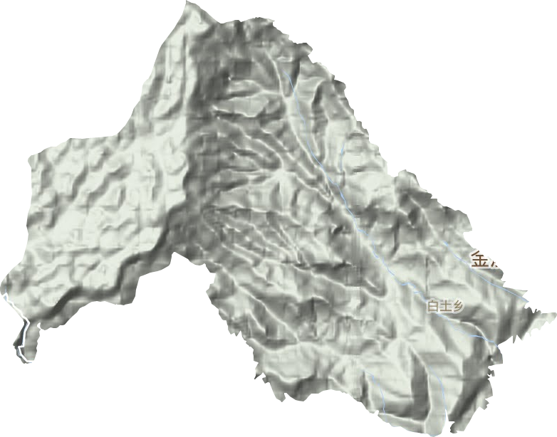 白土乡地形地图