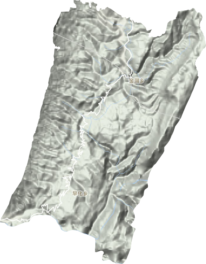 金洞乡地形地图