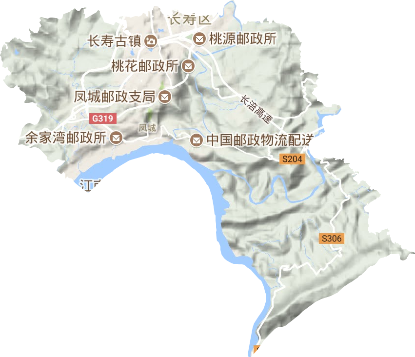 凤城街道地形地图