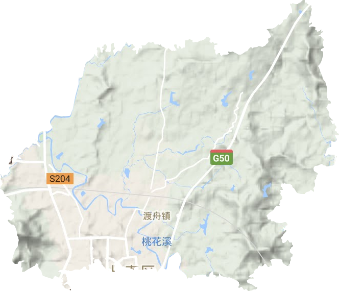 渡舟街道地形地图