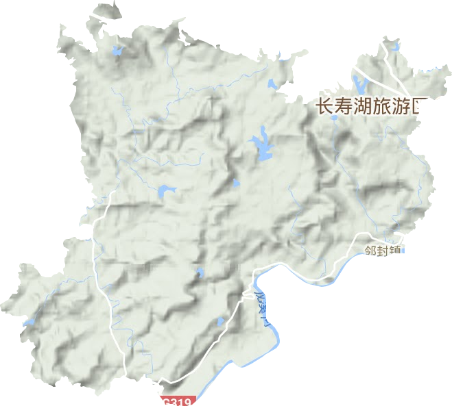 邻封镇地形地图