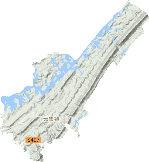 云集镇地形地图
