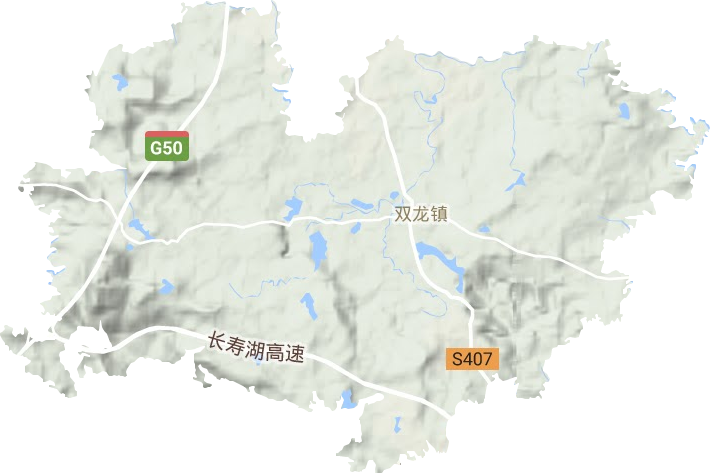 双龙镇地形地图