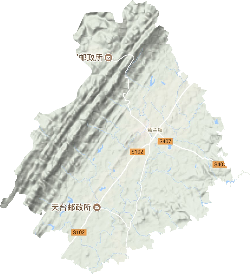 葛兰镇地形地图