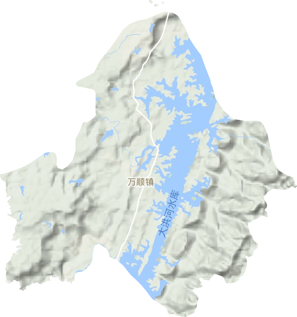 万顺镇地形地图