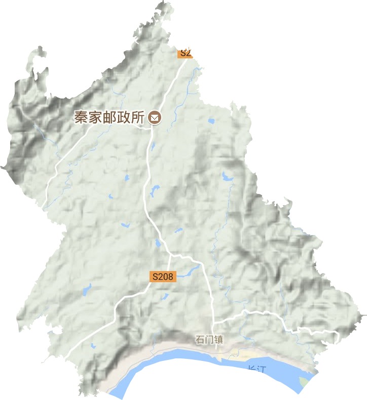 石门镇地形地图