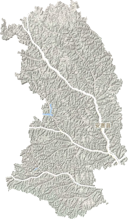安塞区地形地图