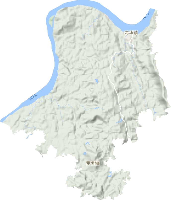 龙华镇地形地图