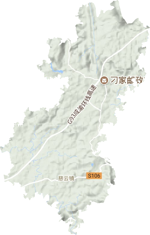 慈云镇地形地图