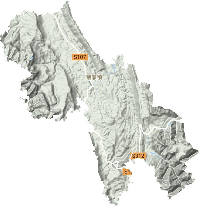 蔡家镇地形地图