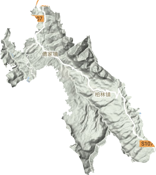 柏林镇地形地图
