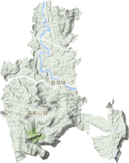 西湖镇地形地图