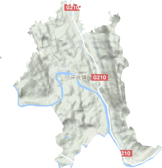 广兴镇地形地图