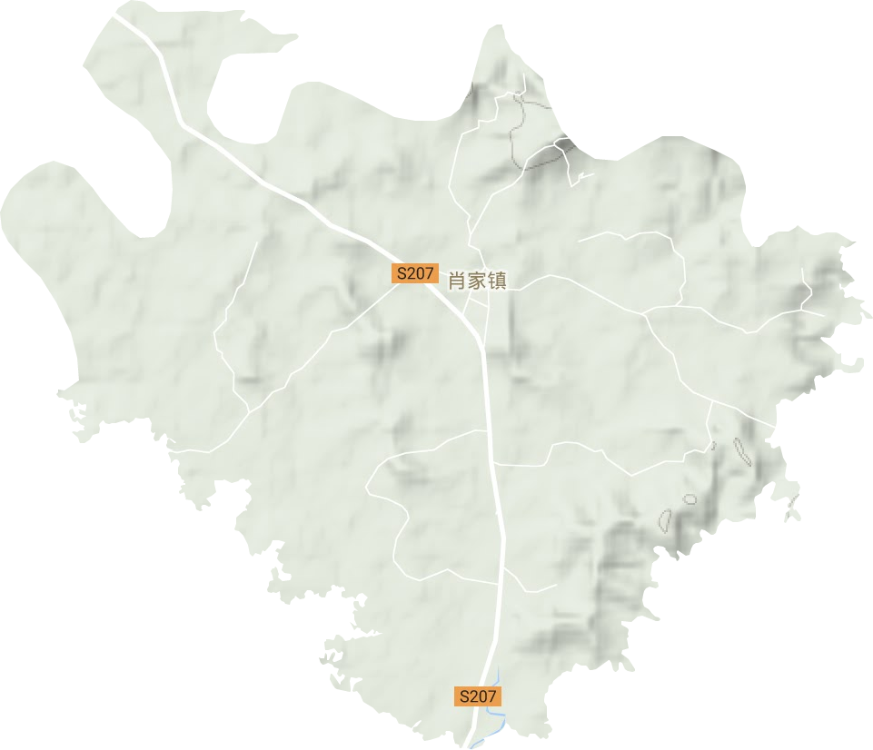 肖家镇地形地图