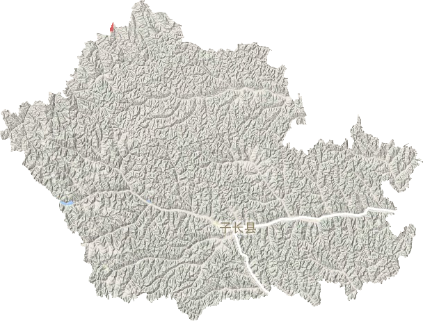 子长市地形地图