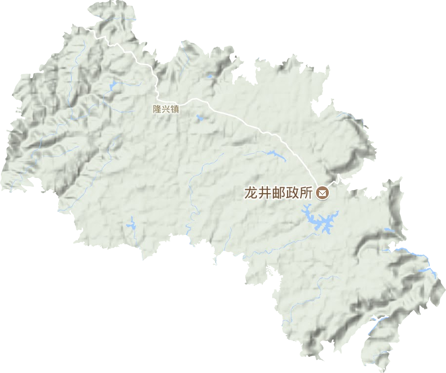 隆兴镇地形地图