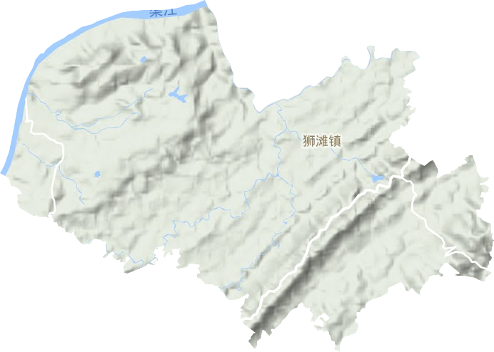 狮滩镇地形地图