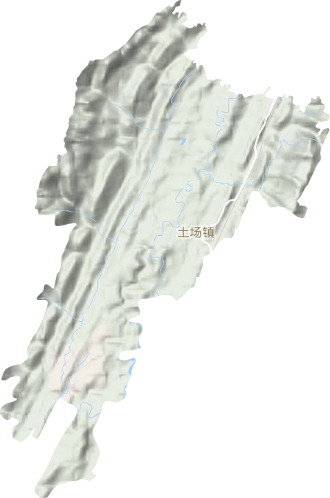 土场镇地形地图