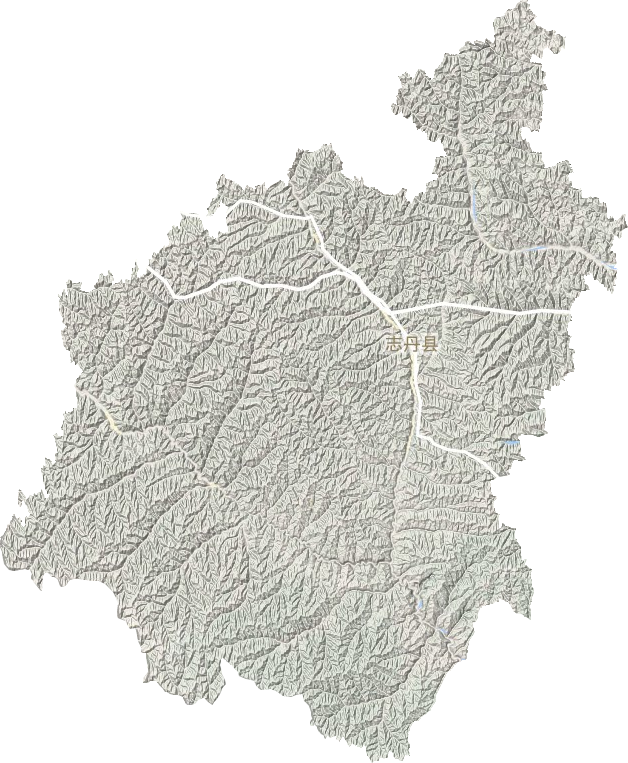 志丹县地形地图