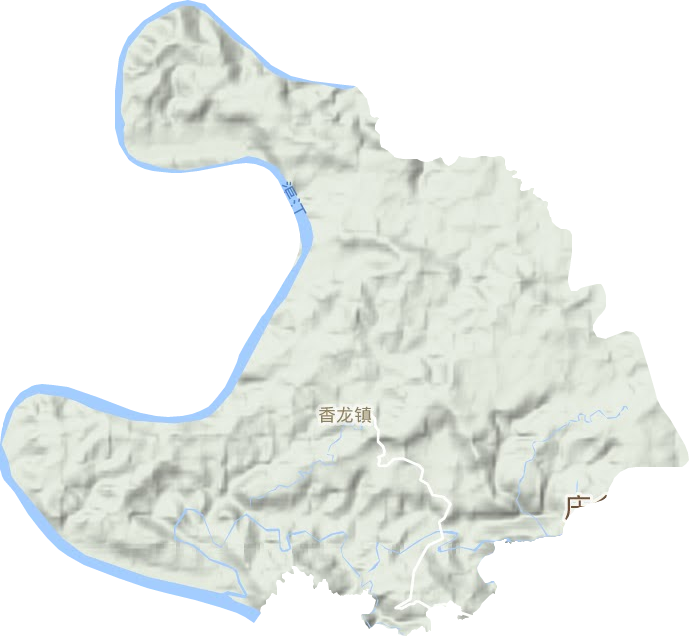 香龙镇地形地图