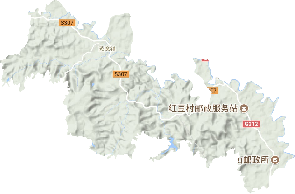 燕窝镇地形地图