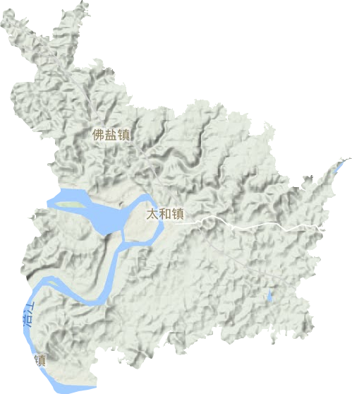 太和镇地形地图