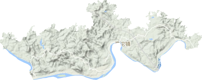 渭沱镇地形地图