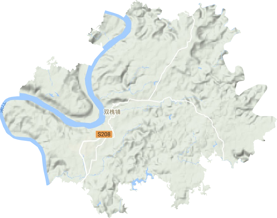 双槐镇地形地图
