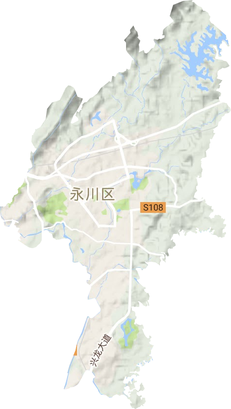 中山路街道地形地图