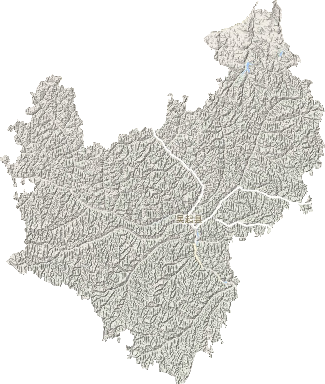 吴起县地形地图
