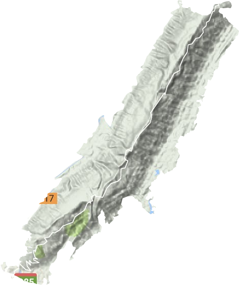 茶山竹海街道地形地图