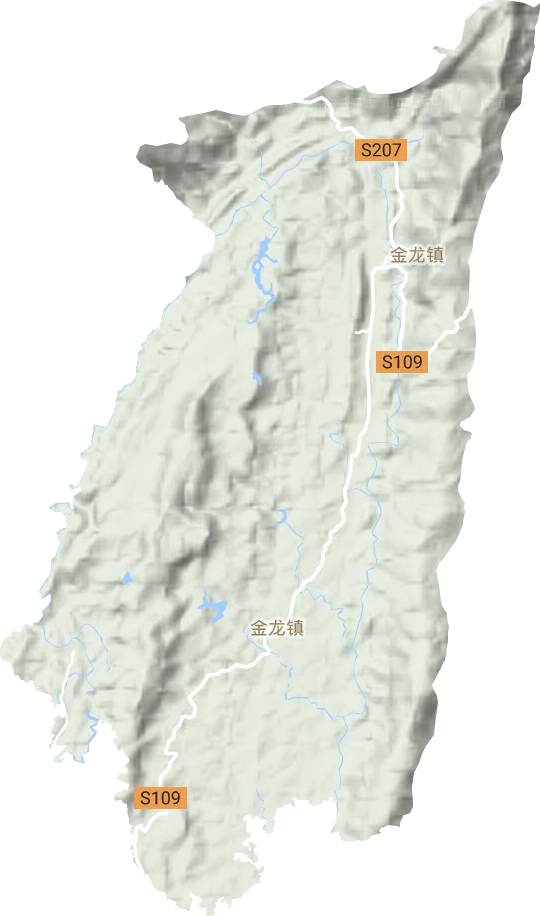 金龙镇地形地图