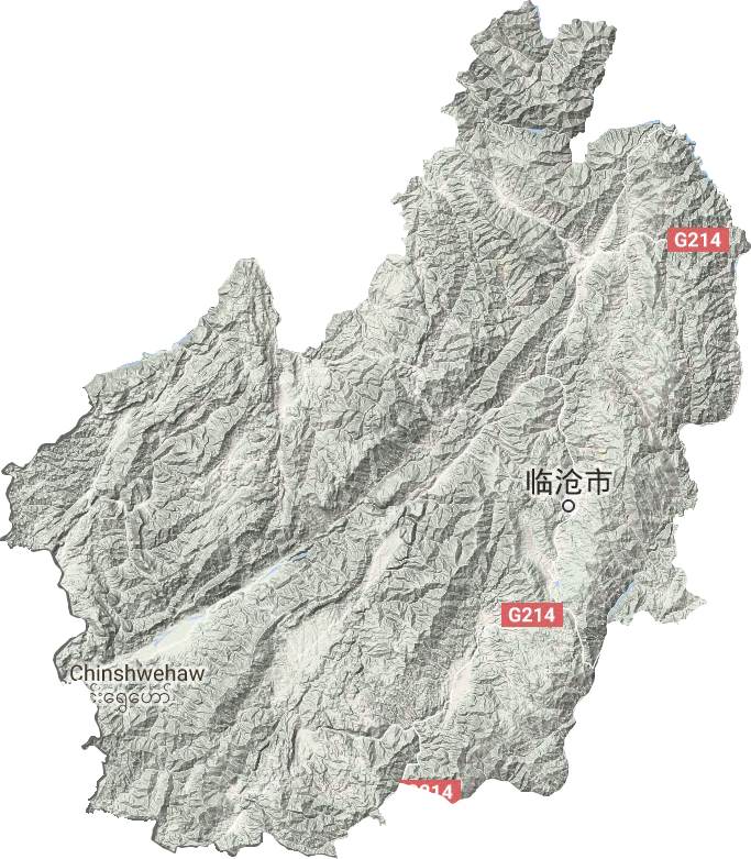 临沧市地形地图