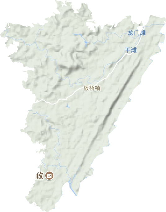板桥镇地形地图