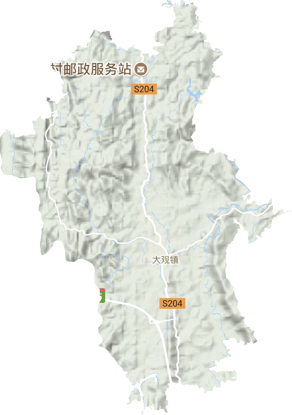 大观镇地形地图