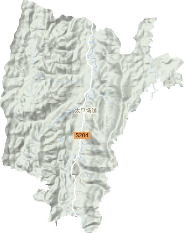 太平场镇地形地图