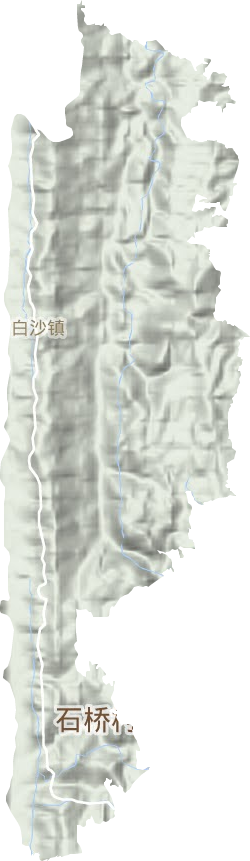 白沙镇地形地图
