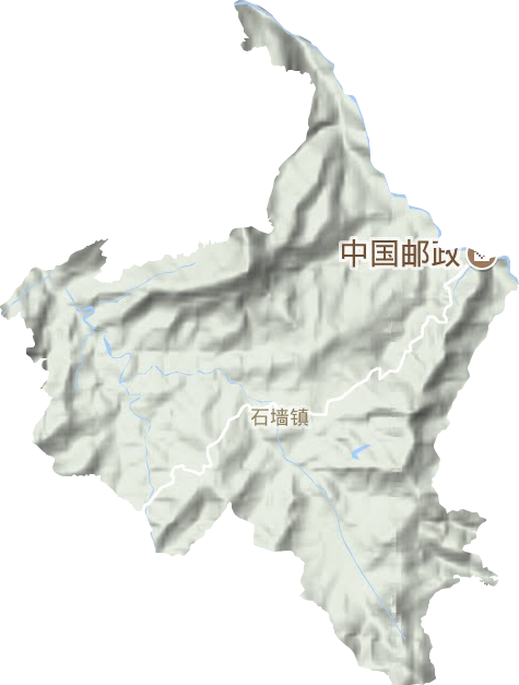 石墙镇地形地图