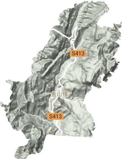 金山镇地形地图