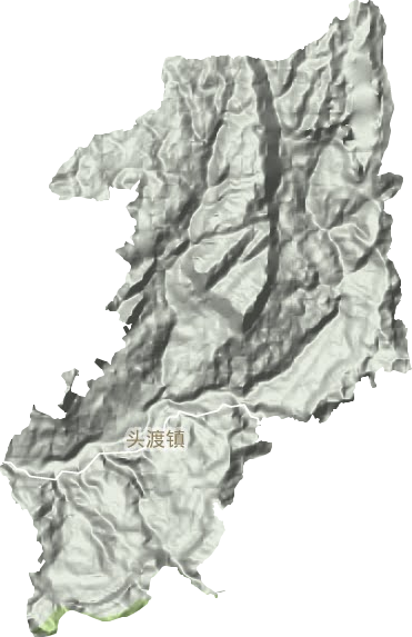头渡镇地形地图
