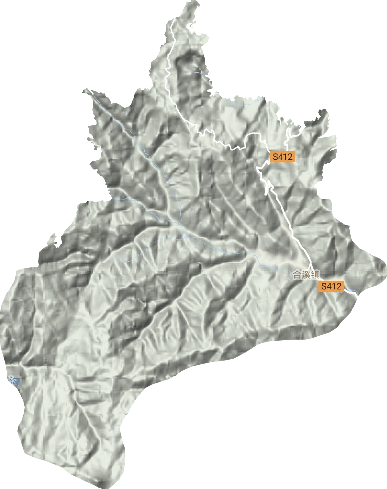 合溪镇地形地图