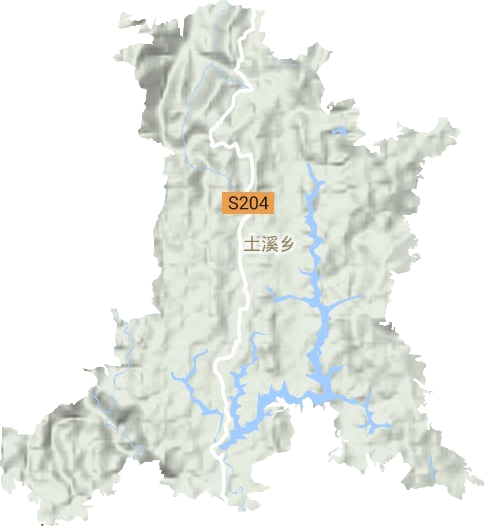 黎香湖镇地形地图
