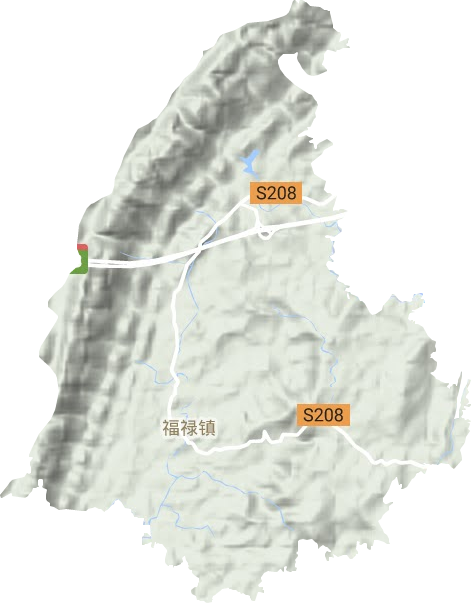 福禄镇地形地图