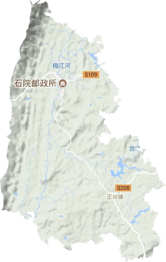 正兴镇地形地图