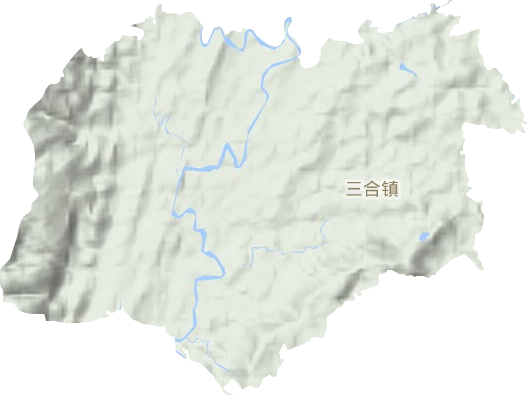 三合镇地形地图