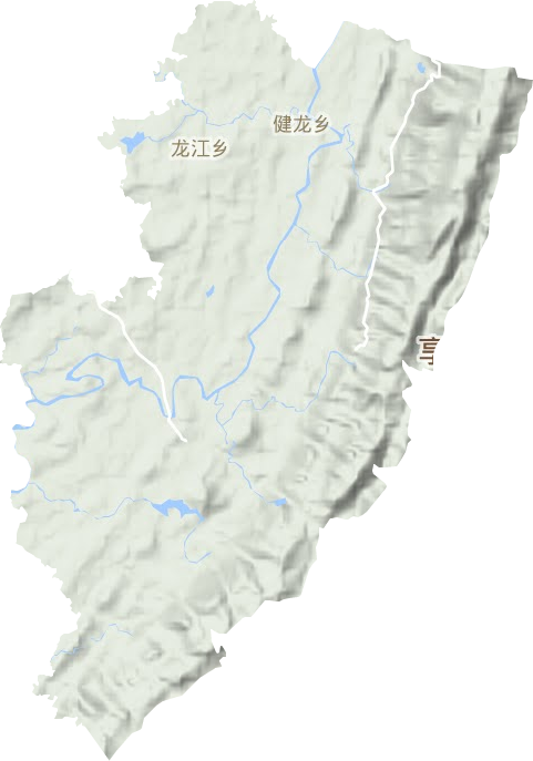健龙镇地形地图